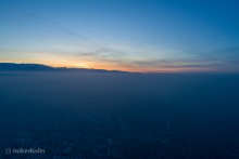 Смог в Бишкеке на закате